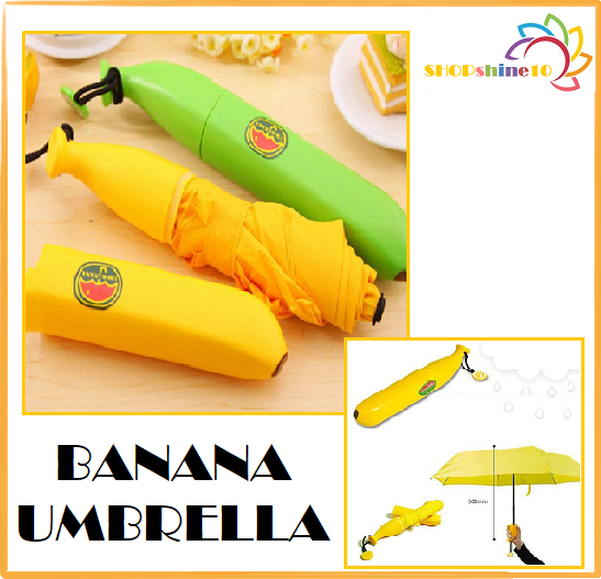 BANANA UMBRELLA Portable Banana Shaped Umbrellas Rain Sun