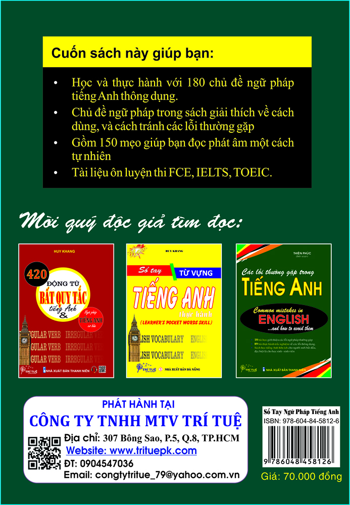 Sách - Sổ tay ngữ pháp tiếng Anh thực hành