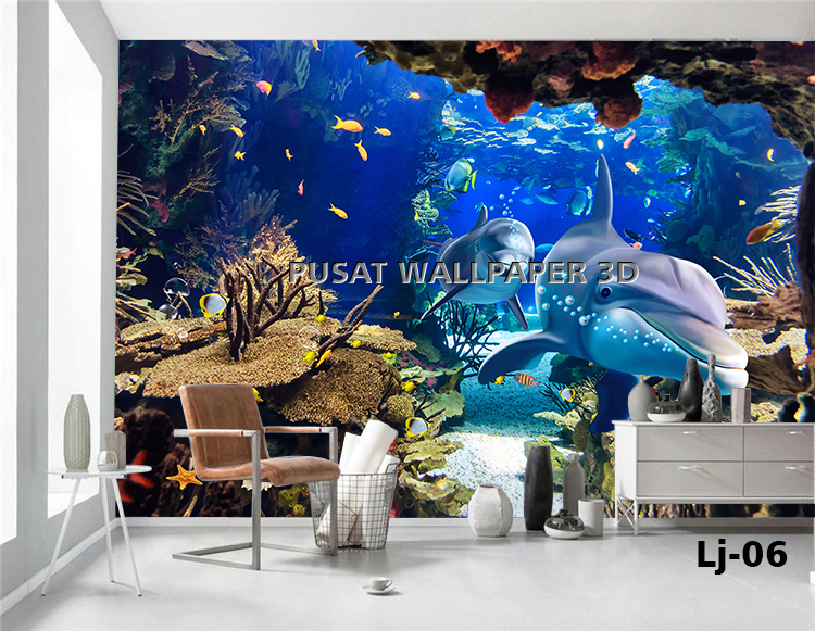 Printing Terlengkap Wallpaper 3d Ikan Pemandangan Bawah Laut Underwater