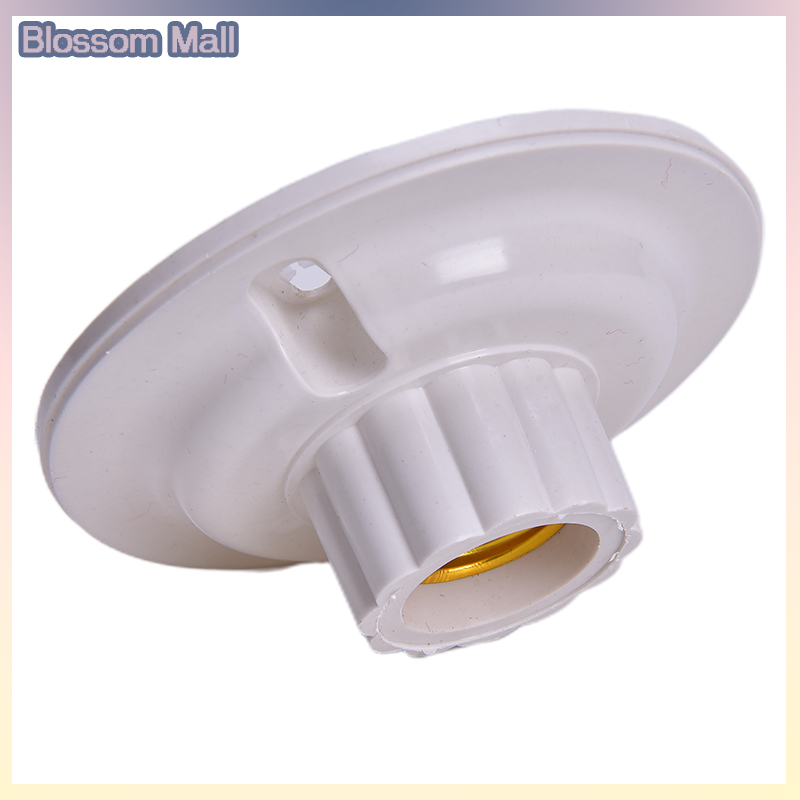 [Blossom] E27 LED Light Bulb Holder Round Socket E27 Base Hanging Lamp Socket Screw Base