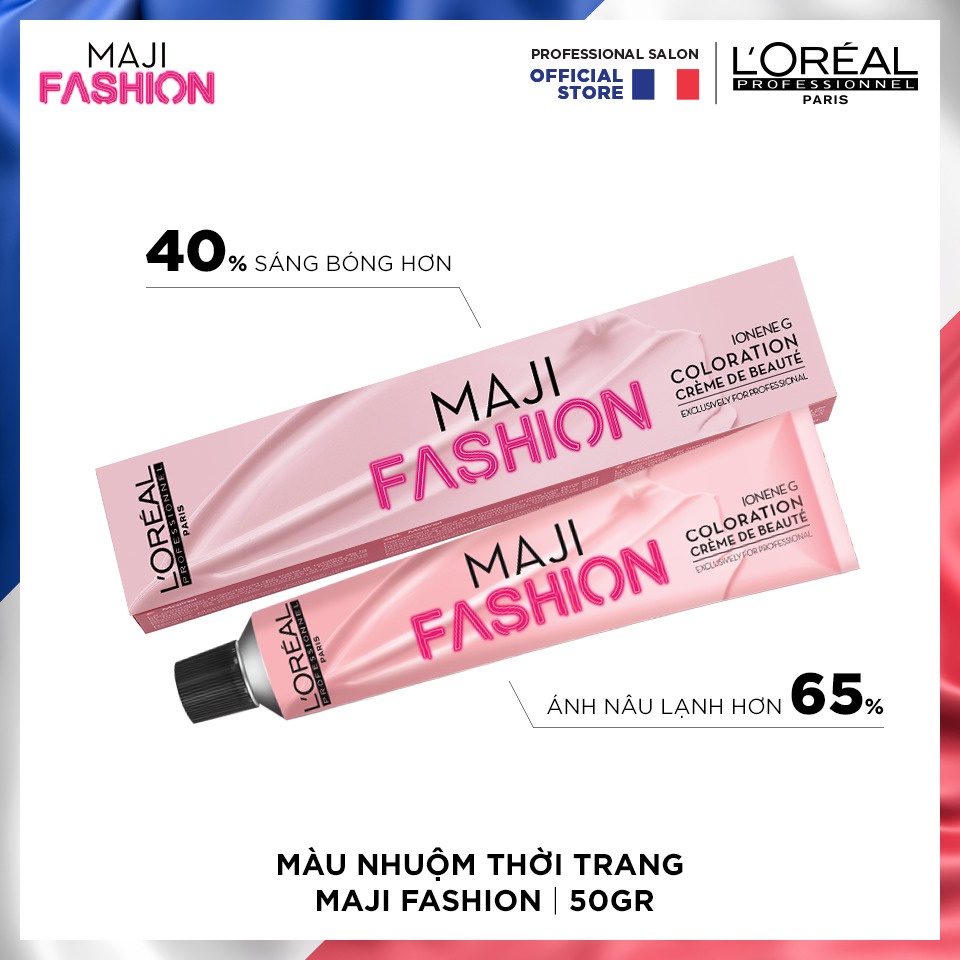 Màu nhuộm tóc cao cấp L'Oreal Majifashion M6.8 50ml kèm oxy