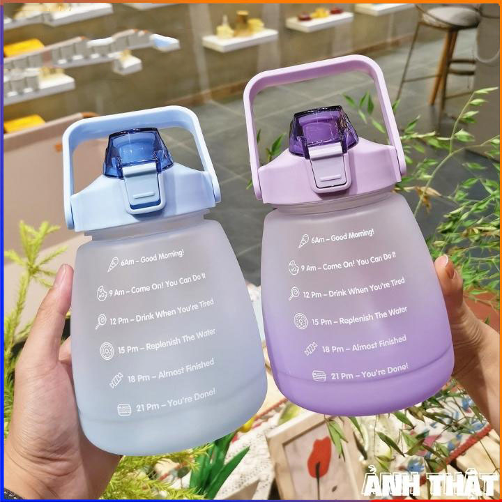 Bình Đựng Nước 1400ml Dễ Thương Có Vạch