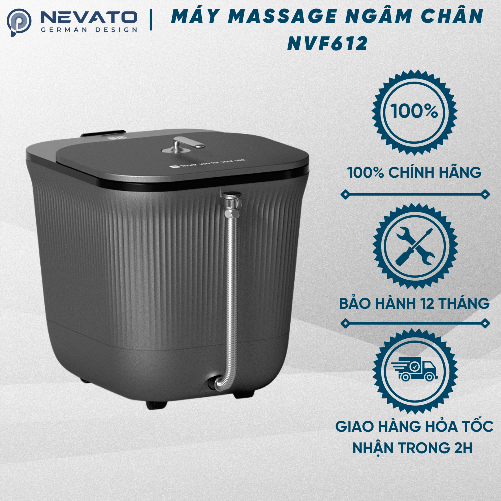 Máy Massage Ngâm Chân Làm Nóng Nước Tự Động Nevato NVF612 thumbnail