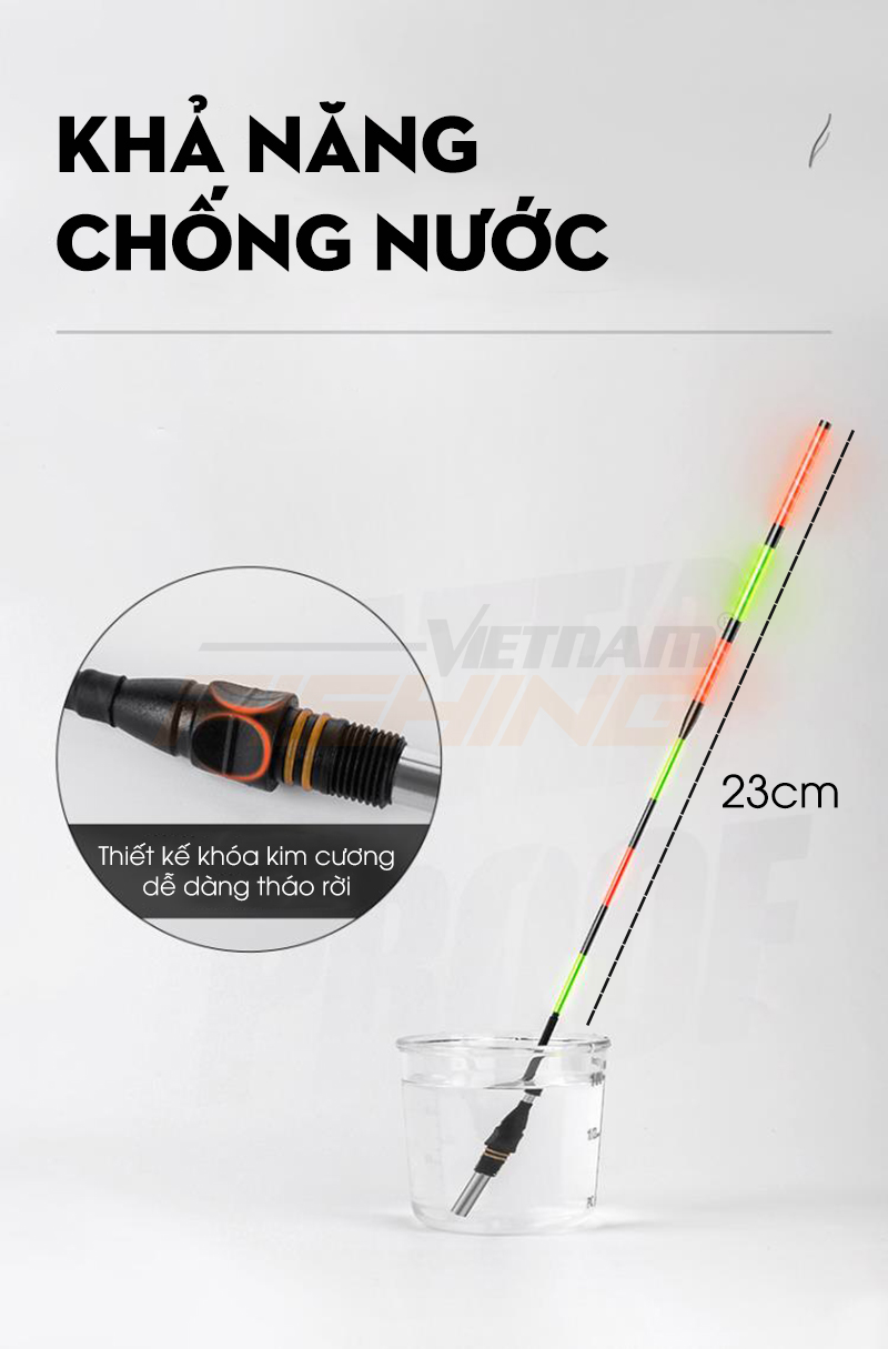 Tăm phao điện lớn Handing. Dài 23 cm. Phao câu cá