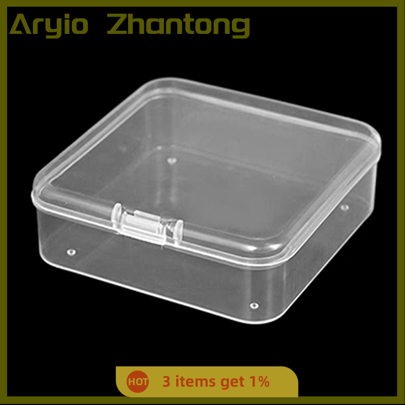 Aryio Mini Boxes Square Clear Plastic Jewelry Storage Case Container Packaging Box for Earrings Rings Beads