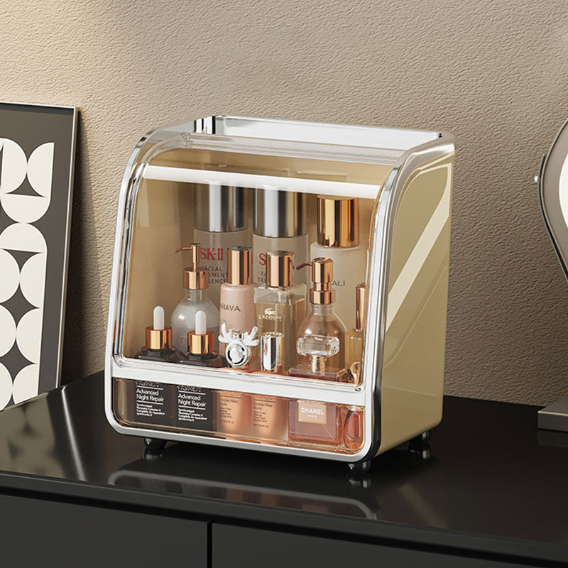 Cosmetics storage box transparent dust-proof jewelry cosmetics lipstick classification makeup box desktop high-end storage drawer