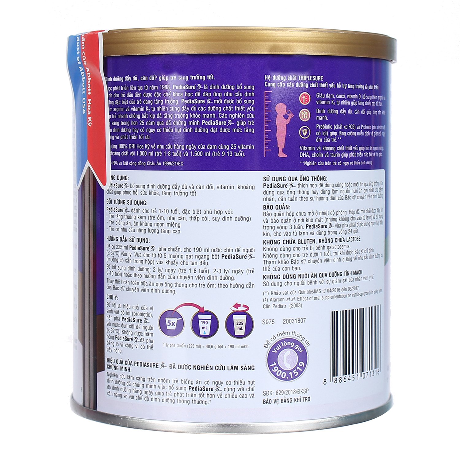 sữa PEDIASURE 400G