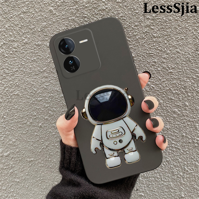 Phone%20Cases%20For%20VIVO%20IQOO%20Z9%205G%20Back%20Case%20Astronaut%20Bracket%20Smooth%20Soft%20Silicone%20Anti%20Collision%20For%20IQOO%20Z9%20Phone%20Casing%20-%20Image%202