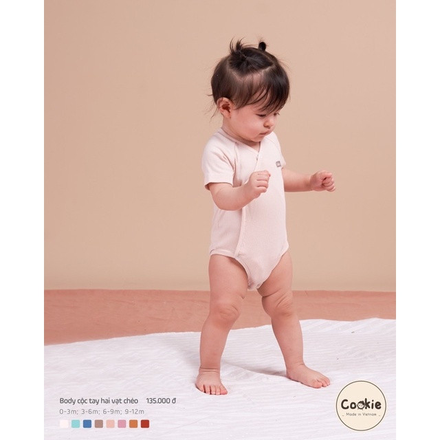 Cookie - Body chip cộc tay cotton tăm mềm, mát