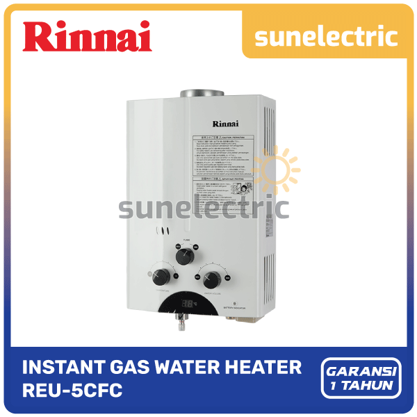 Rinnai REU5CFC Gas Water Heater Low Pressure Temperature Control + LCD