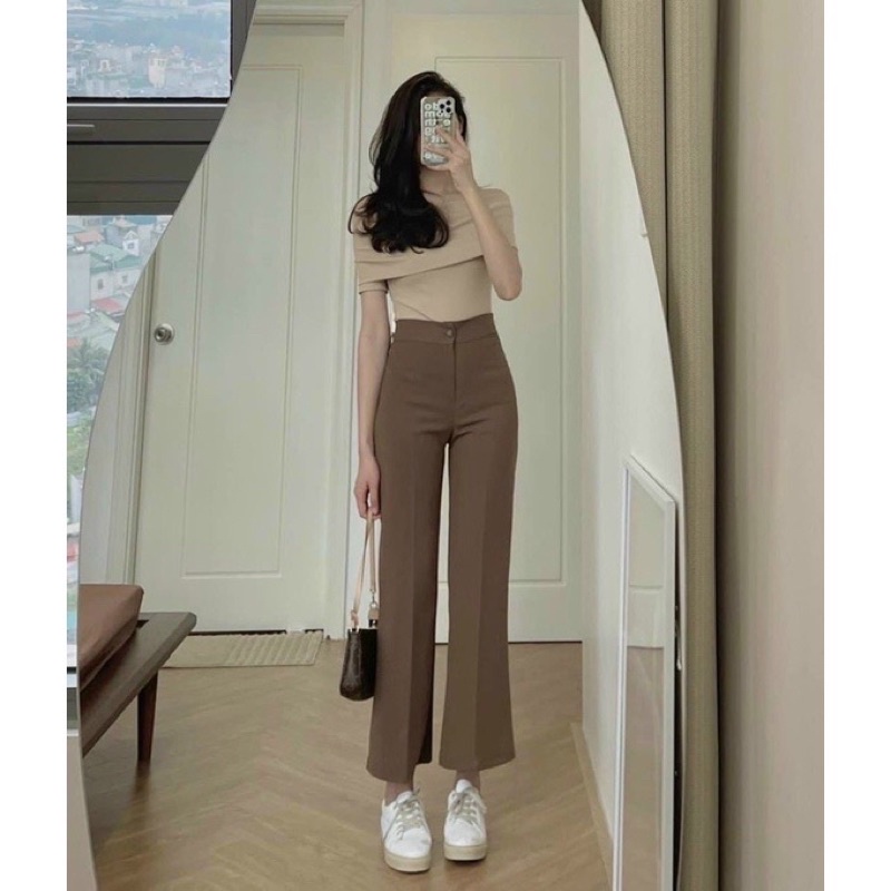Quần tây ống đứng phong cách hàn quốc