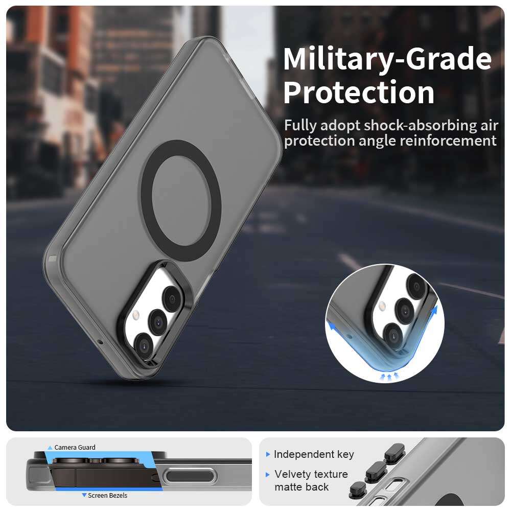 lthmy for Samsung Galaxy A36 5G A56 5G casing magnetic translucent matte back cover shockproof anti-fingerprint case. 