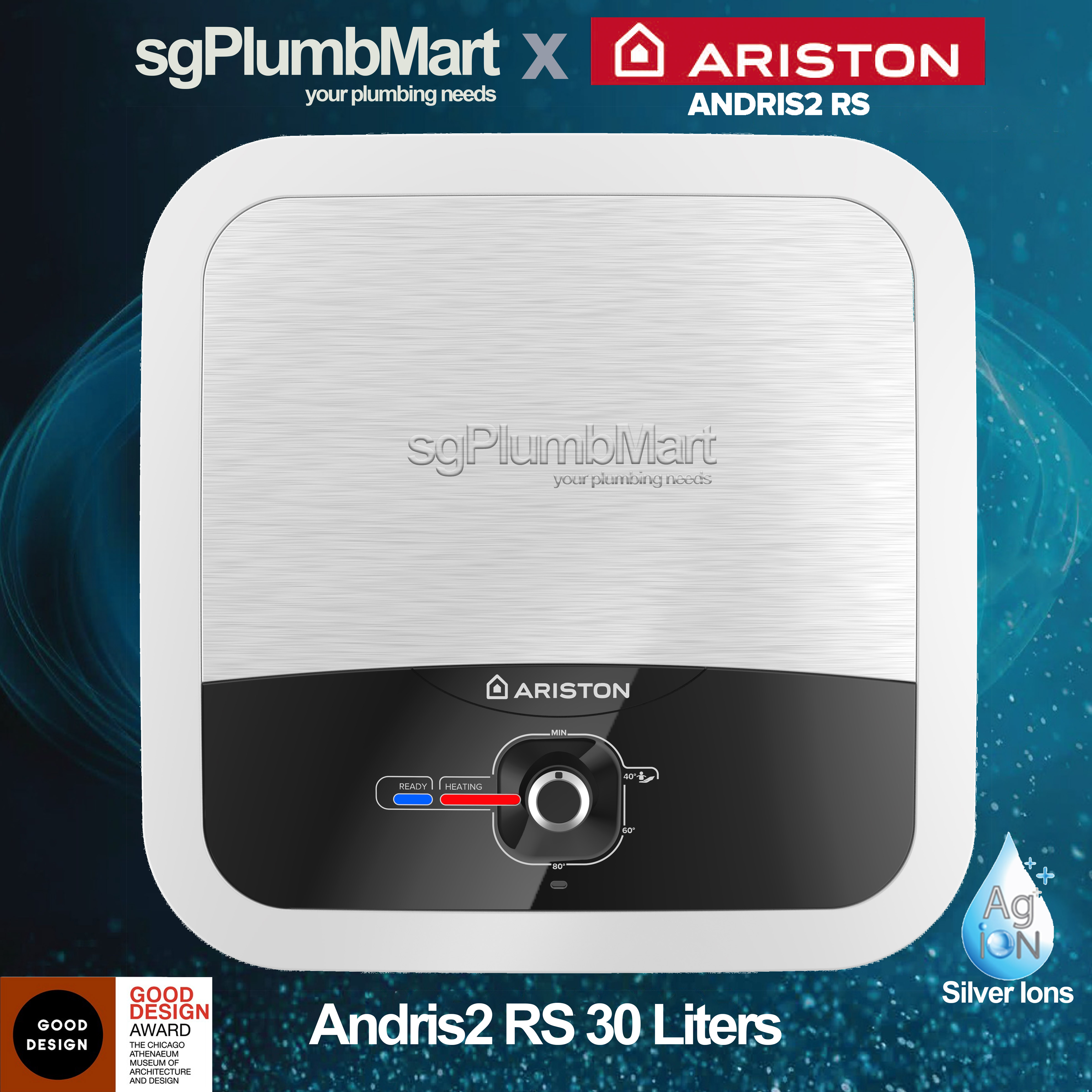 Ariston Storage Heater Andris2 RS 30 Liters Andris 2 Ariston Heater |  Lazada Singapore