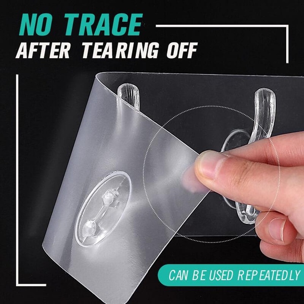 Ready Stock Transparent Adhesive Wall Hook Kitchen Single Hook Bathroom Towel Hook Multifunctional Storage Hook