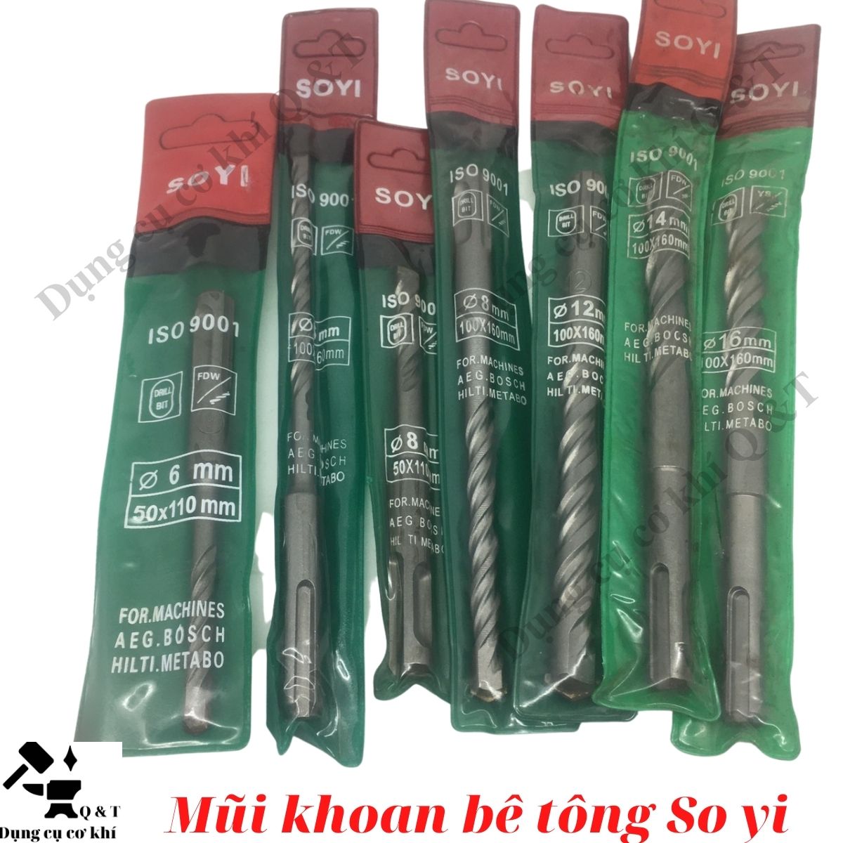 Mũi khoan bê tông soyi giá rẻ các số (6,8,10,12,14,16mm)