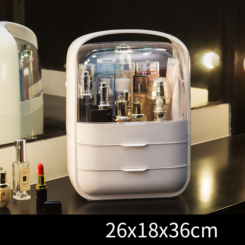 Storage box storage box Drawer storage box Cosmetic storage box Large-capacity desktop storage box Dust-proof skin care product storage box with cover