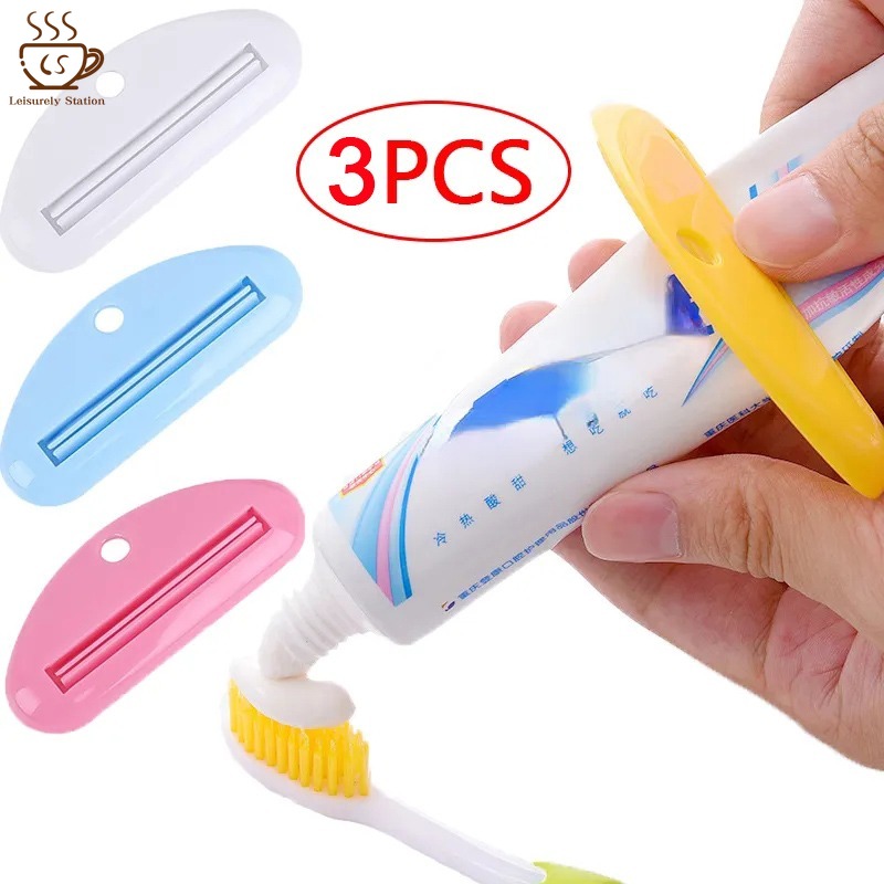 1/3 cái kẹp ống kem đánh răng ép thủ công dụng cụ lấy kem đánh răng dụng dụng cụ ép sữa rửa mặt đa năng phụ kiện phòng tắm