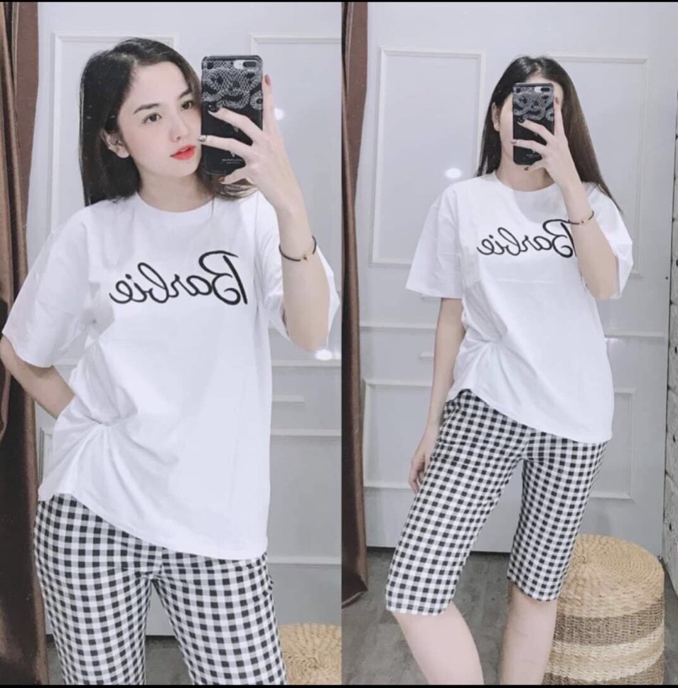 [3 size 42-65KG tùy chiều cao ] Đồ bộ thun LỬNG BARLIE thời trang  chất liệu thun cotton, mềm mịn co giãn 4 chiều