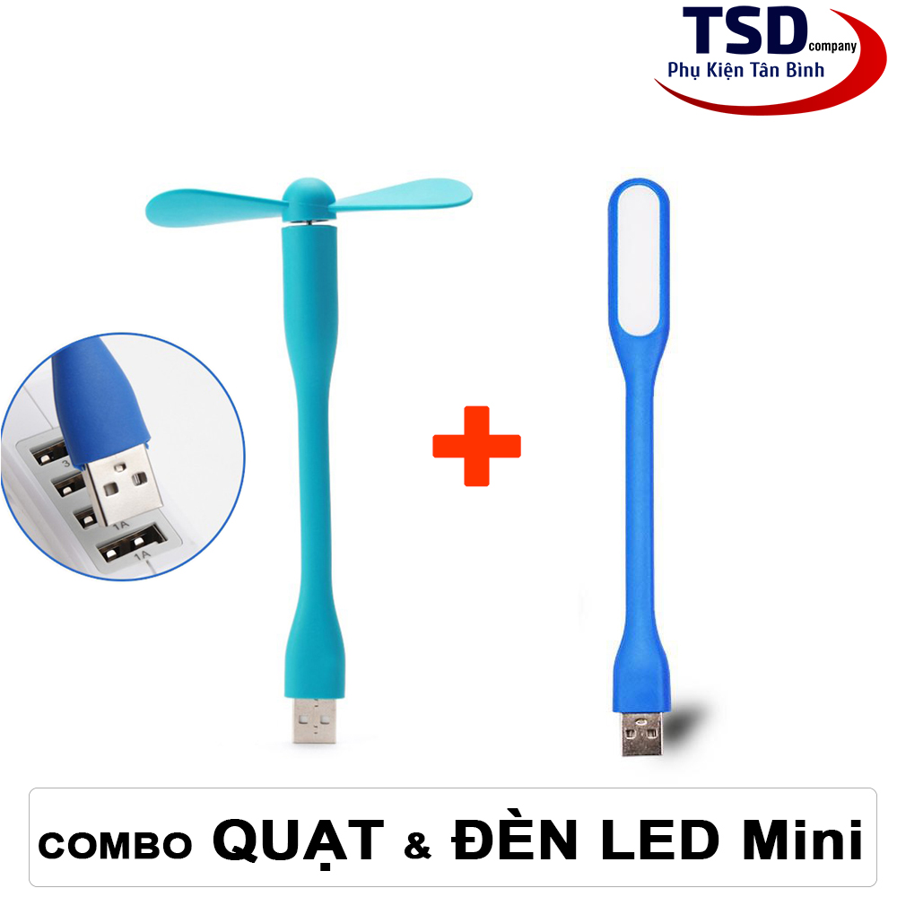 Combo đèn led usb & quạt mini siêu mát