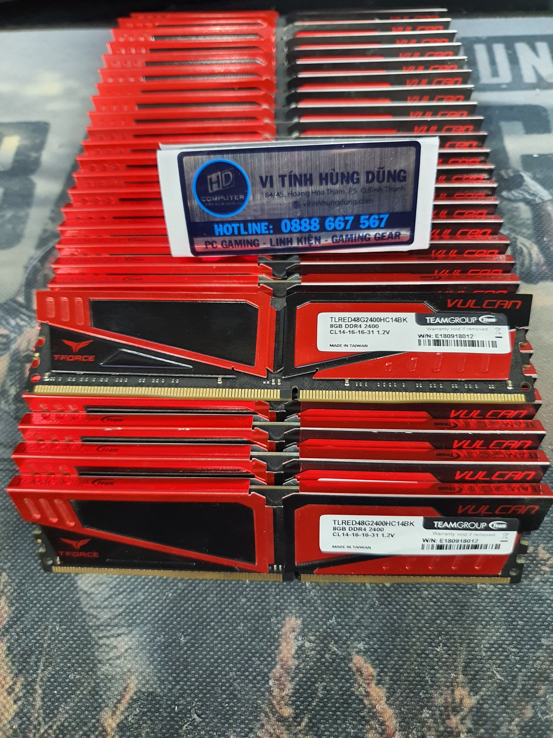 Ram 8G DDR4 2400 Team Vulcan