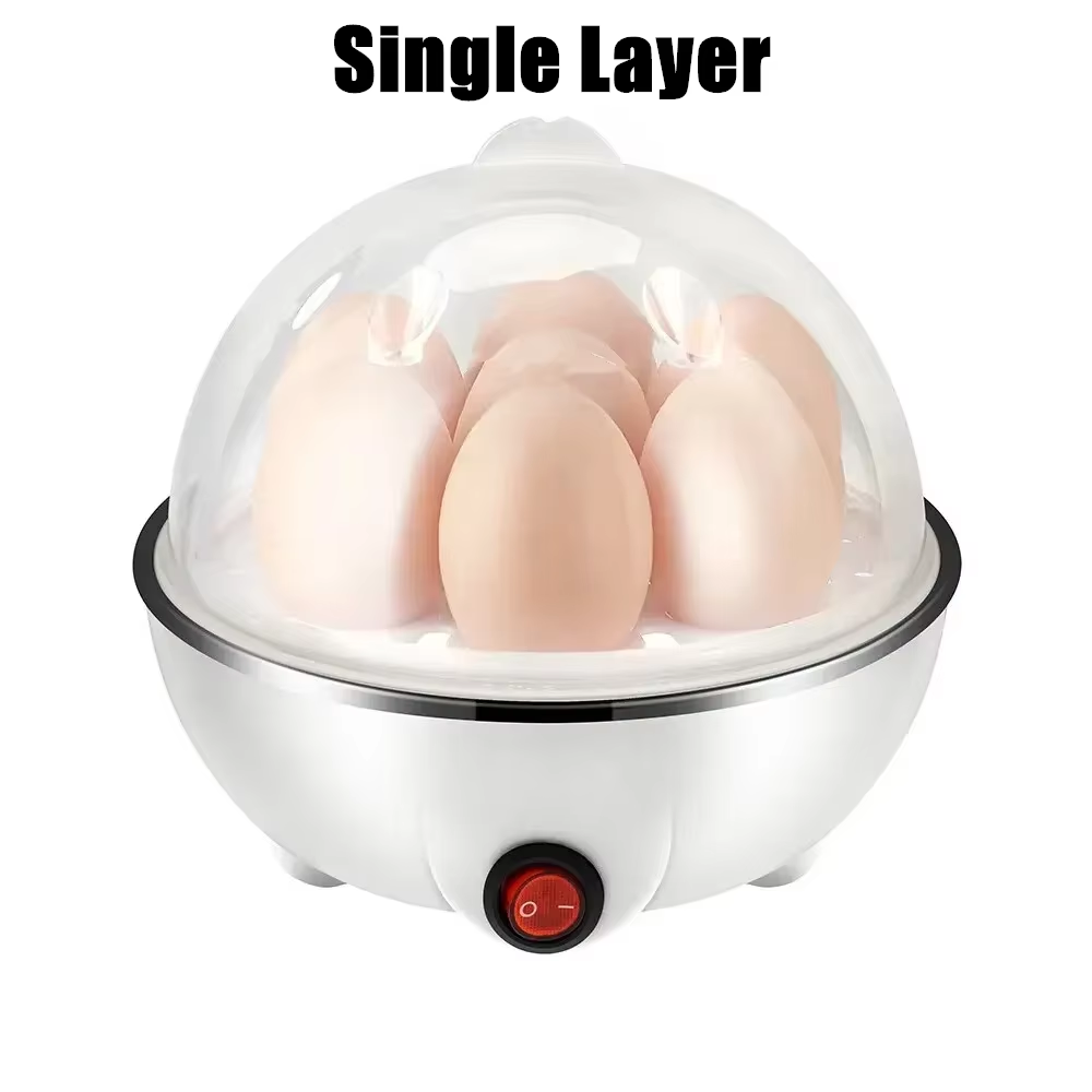 【Big-promotion】 Electric Egg Cooker Boiler Maker Soft Medium or Hard Boil 14 Egg Capacity Two Layer Egg Maker,Egg SteamerWith Automatic Shut Off.
