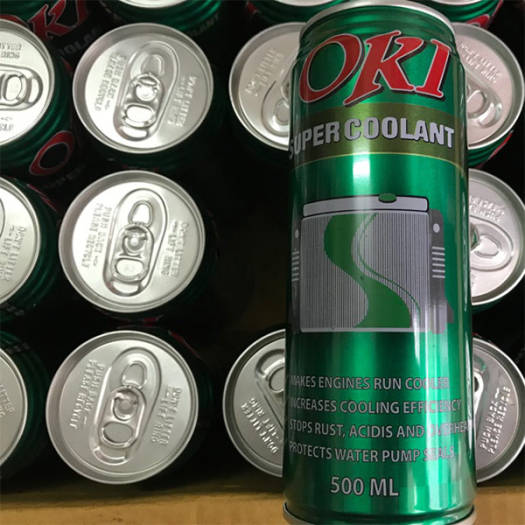 Lô 5 lon nước làm mát động cơ Denso Oki Coolant (xanh) - 500ml/lon
