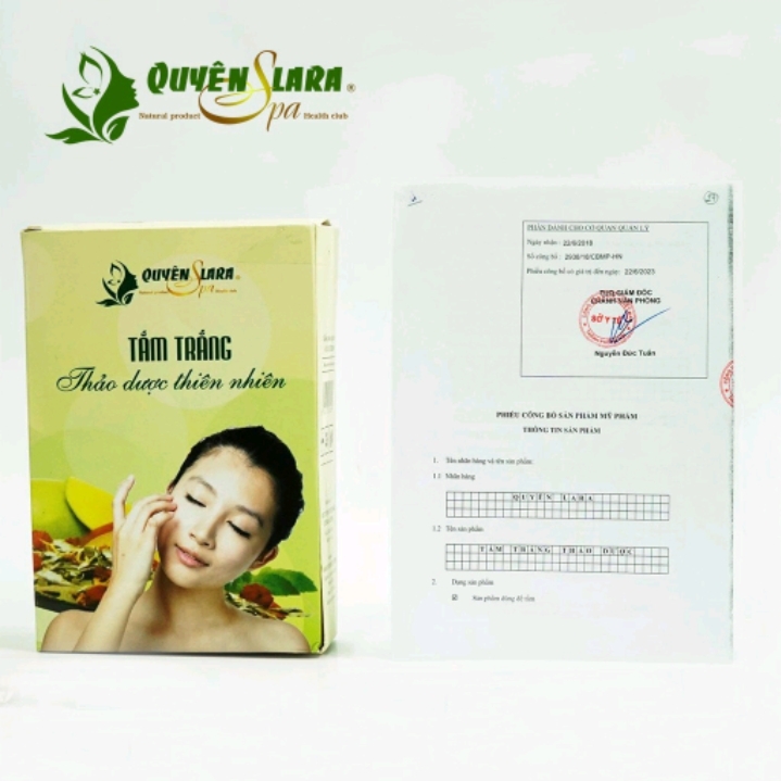 Bột tắm trắng thảo dược Quyên lara 320g [chính hãng _hàng cao cấp]