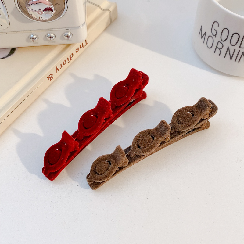 Kẹp Tóc Bện PINK EMPRESS 9.5Cm Kẹp Tóc Mái Năm Mới Dễ Thương Cho Bé Gái-INTL