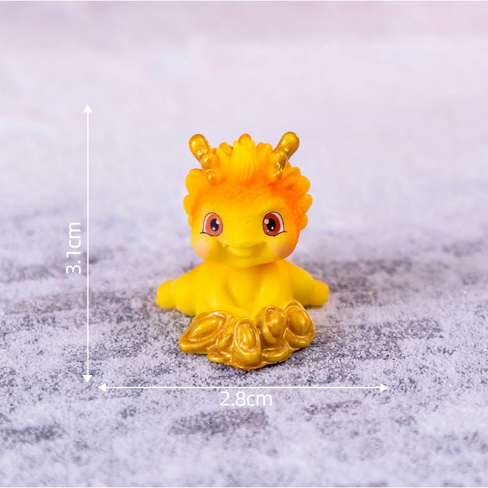 Mô hình tượng rồng con trang trí tiểu cảnh, terrarium cây mai, cây đào ngày tết năm giáp thìn