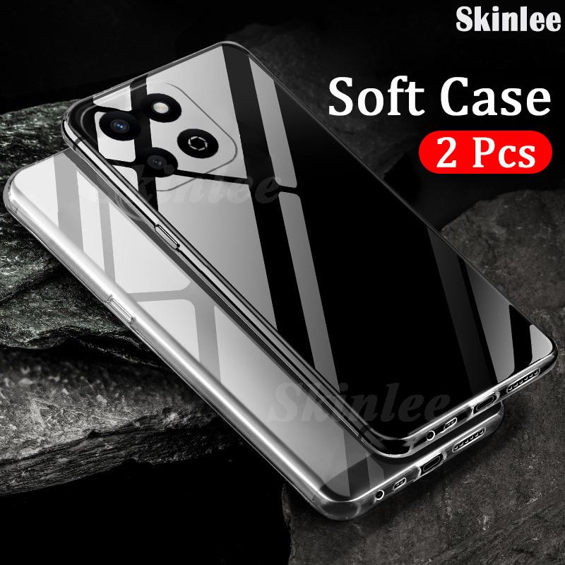 2 Pieces Phone case For Honor X7C Back cover Soft Transparent Anti-oxidation Clear Silicone Cover For Honor X7C Cover cases.