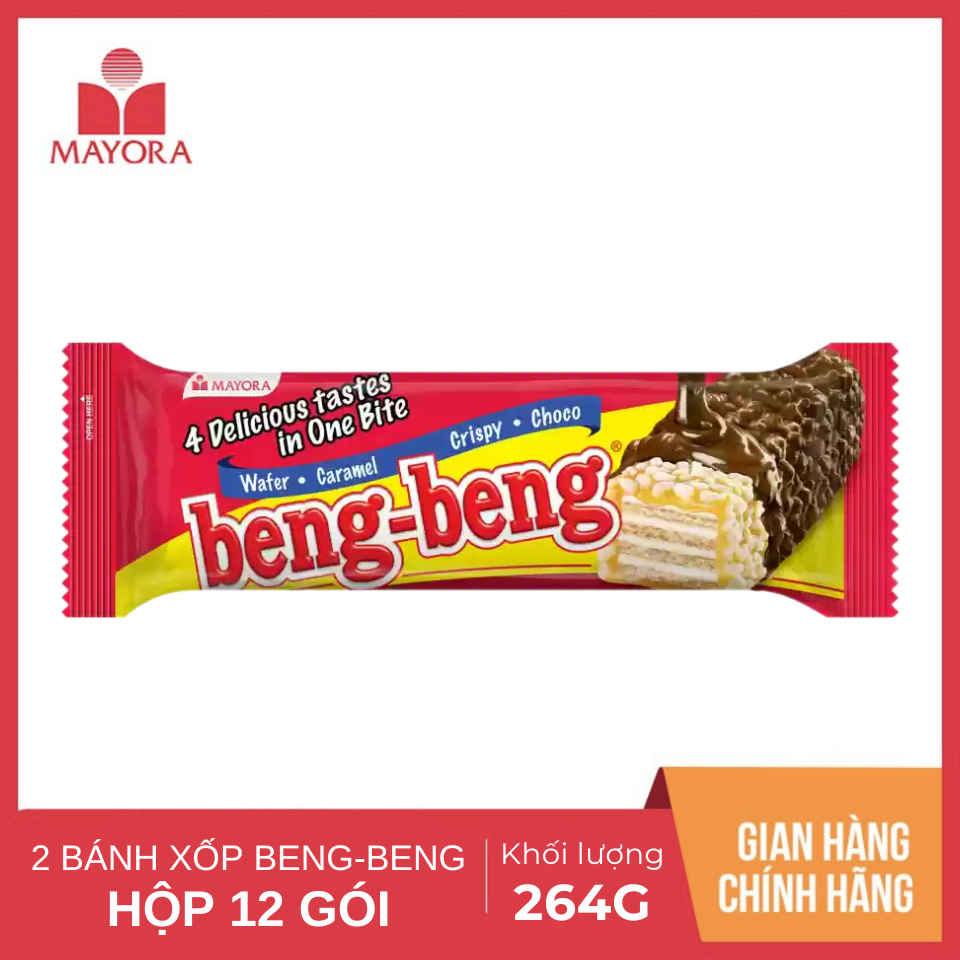 Combo 2 Bánh Xốp Beng Beng Chocolate Hộp 264G