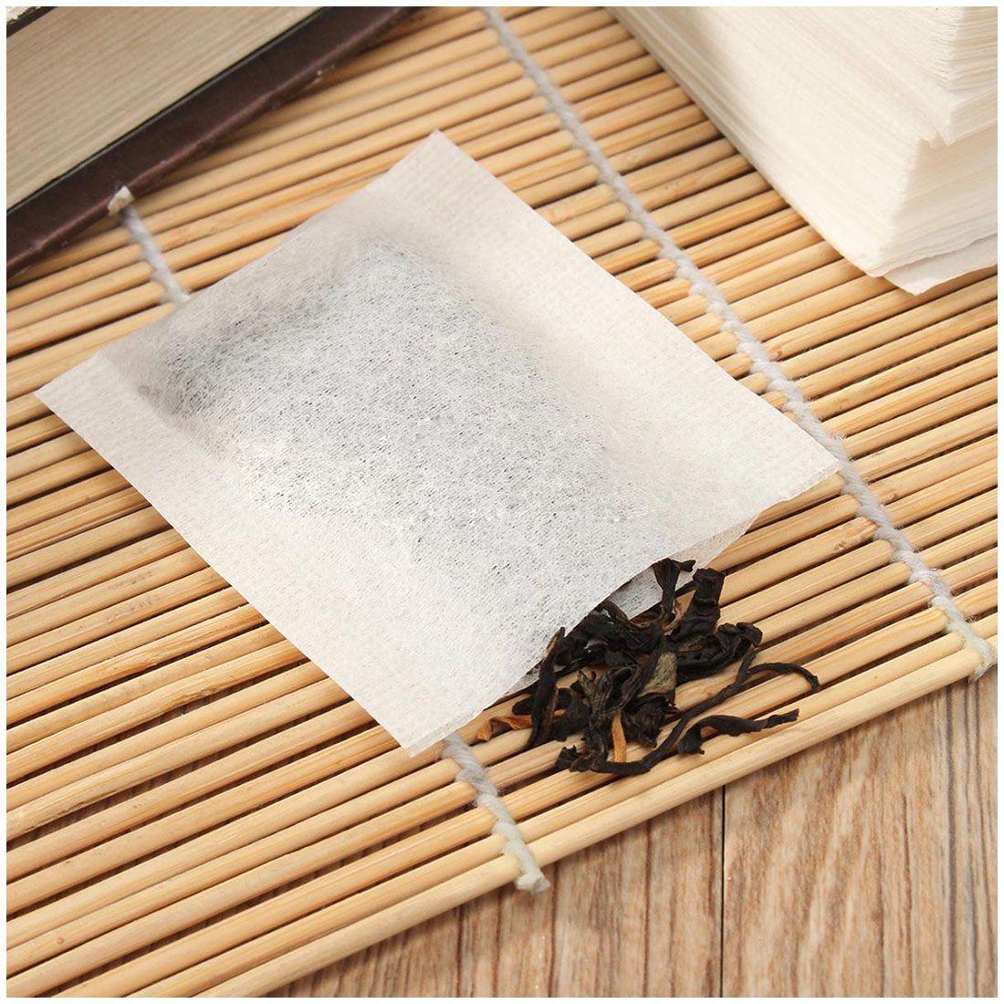500pcs non-woven Empty Teabags String Heat Seal Filter Paper Herb Loose Tea Bag