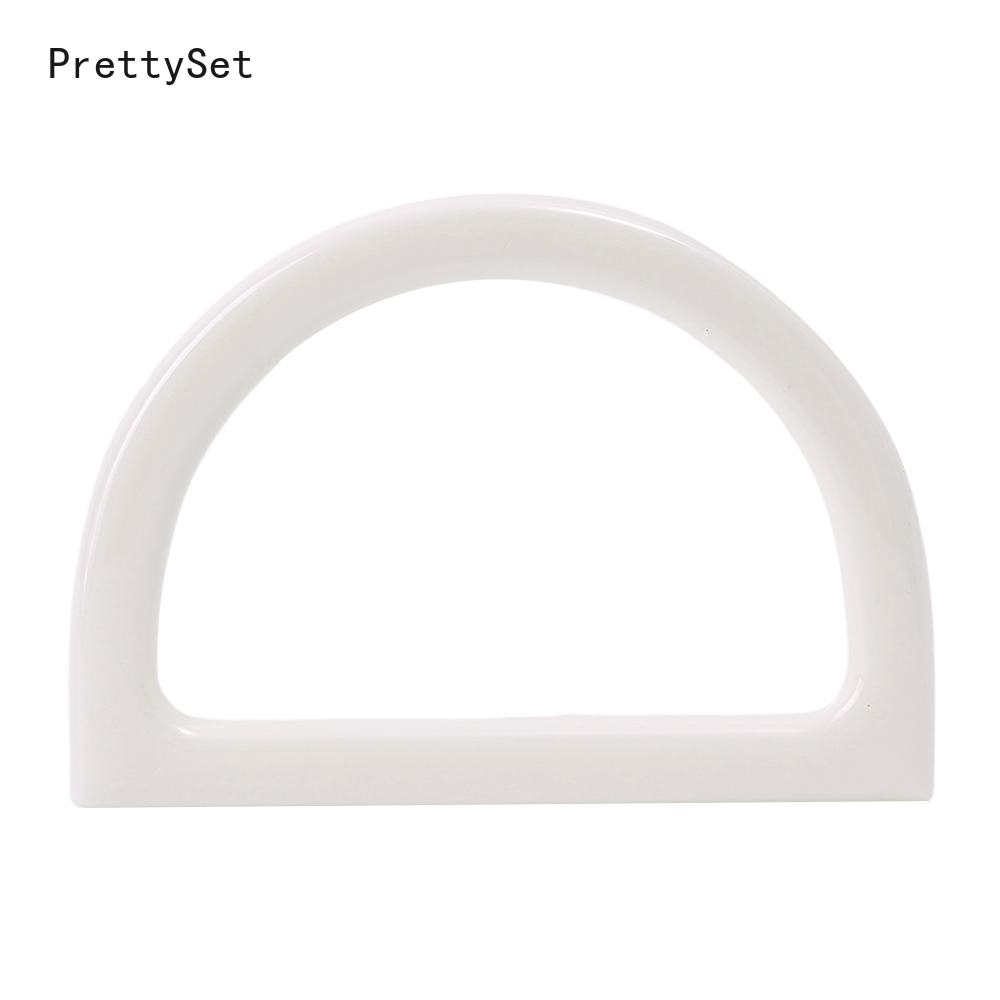 D-shaped Imitation Wooden Handle Resin Ring Bag Handles Replacement Women's Woven Bag Purse Handle Hand Pull Luggage Accessories