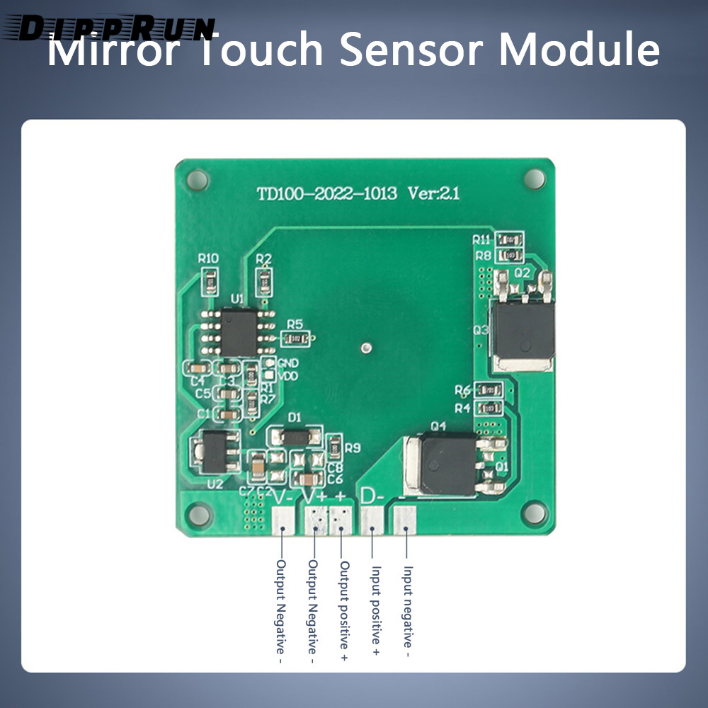 DIPPRUN 12V-24VTouch Sensor Switch for Bathroom Mirror LED Light Capacitive Touch Light Switch 12V24V Bathroom Smart Glass Capacitance Sensor Module