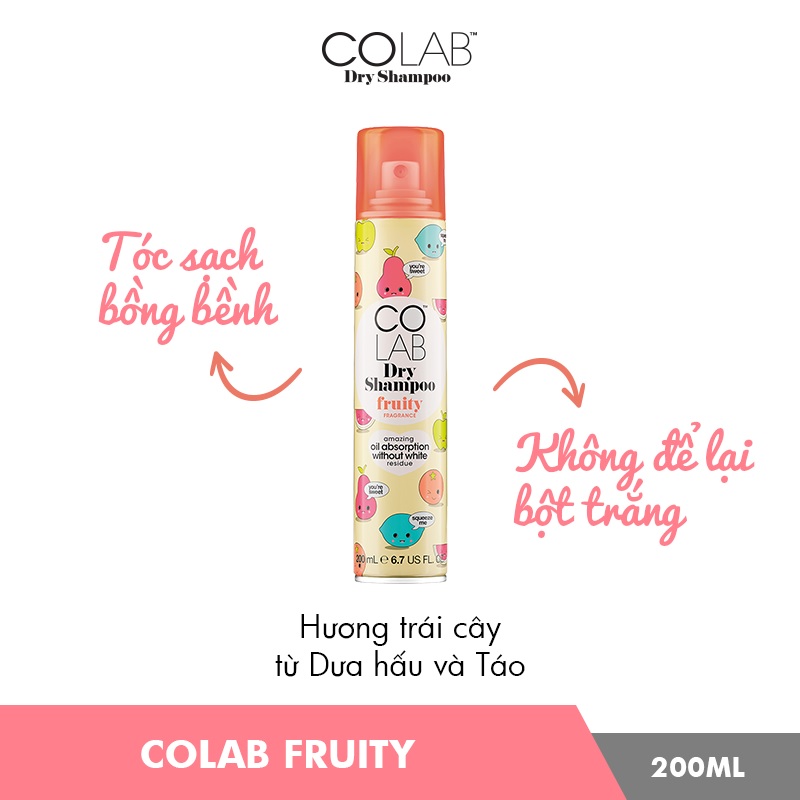 Dầu Gội Khô Colab Dry Shampoo 200ml