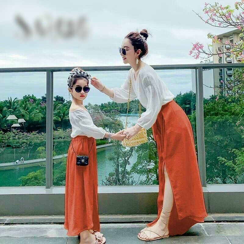 set bộ quần áo mẹ bé đẹp