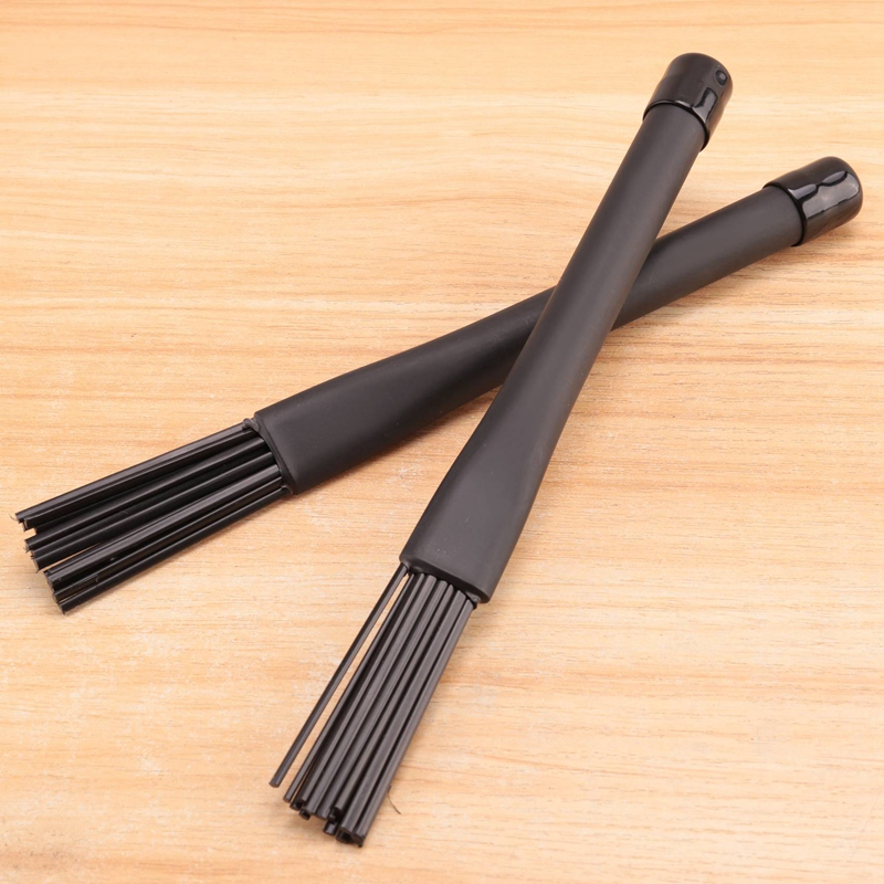 1 Pair Jazz Drum Brushes Retractable Drum Sticks 32 cm black