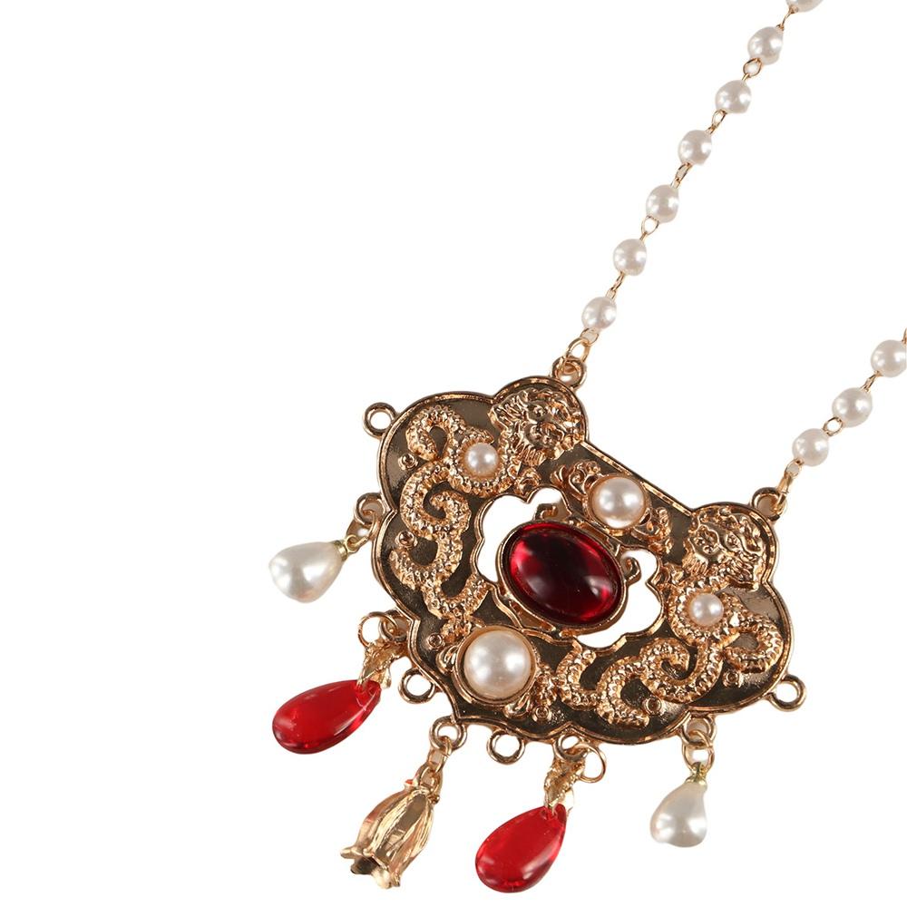 Elegant%20Chain%20Choker%20Vintage%20Hanfu%20Necklace%20Flower%20Collar%20Longevity%20Lock%20Pendant%20Chinese%20Style%20Tang%20Dynasty%20Ruyi%20Choker%20Girls%20-%20Image%204