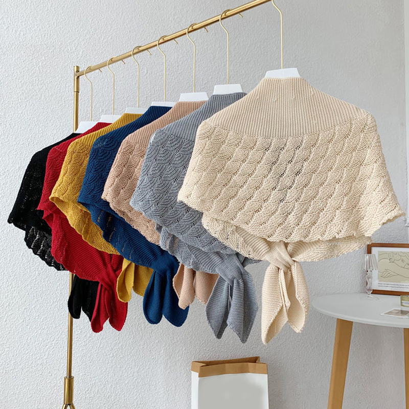 Women's Fashionable Knitted Shawl Can Be Used In All Seasons Versatile High-end Shawl Sun Protection And Warm Scarf. 