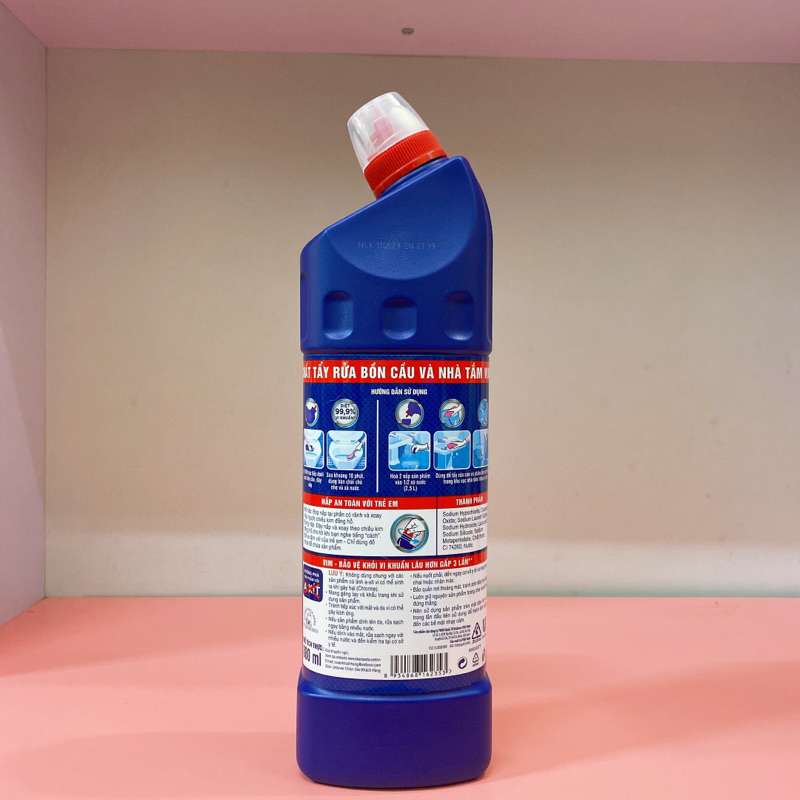 Nước Tẩy Bồn Cầu Vim Diệt Khuẩn (900ml)