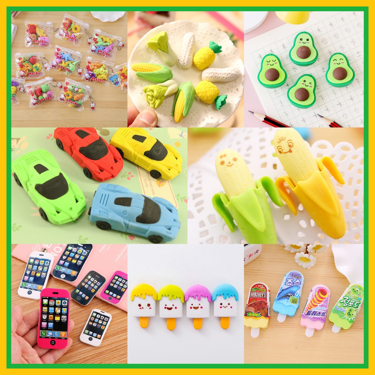Cute Eraser, Pencil Eraser, Choose Your Model