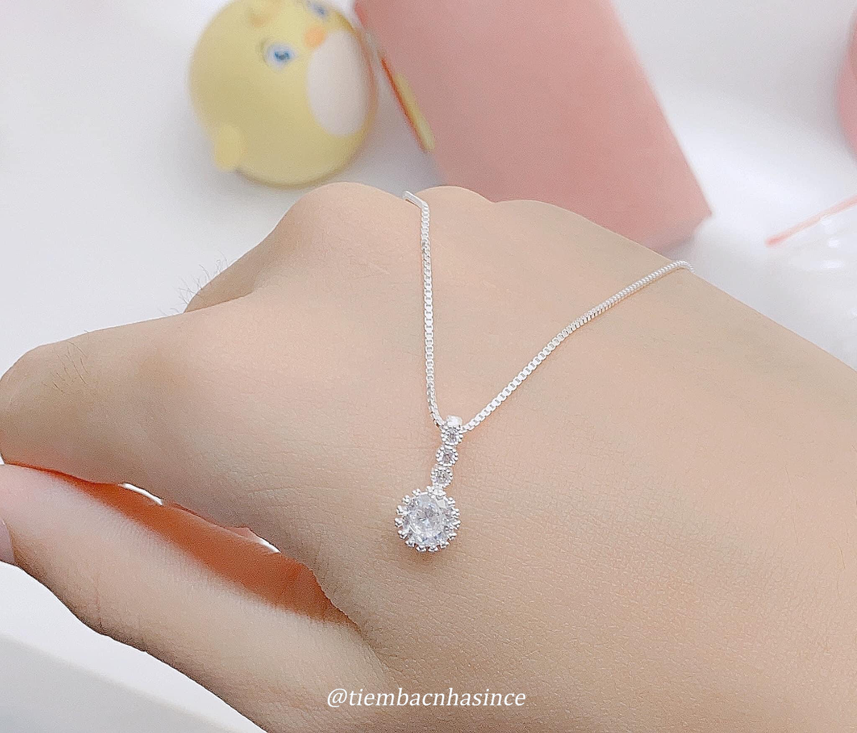 Dây chuyền bạc nữ mặt hot nhà since [ Bạc 925 ]