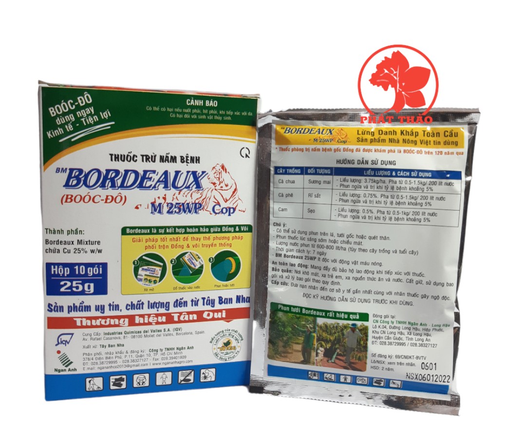 Thuốc Trừ Nấm Bệnh BORDEAUX M 25WP (Boóc-Đô) (gói 25g)