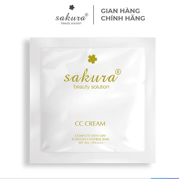 [Gift] Combo 3 gói Kem trang điểm chống nắng đa năng Sakura CC Cream Flawless Control Base 1,5g thumbnail