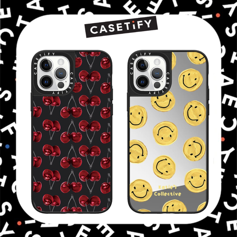 CASETIFY Katies Collective Smiling Cherry Mirror with MagSafe