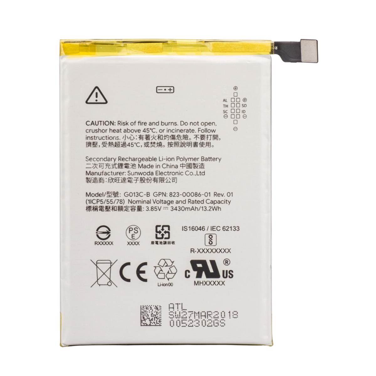 Google Pixel 3XL Battery G013A-B Replacement Premium Quality 2915mah Battery For Google Pixel 3XL