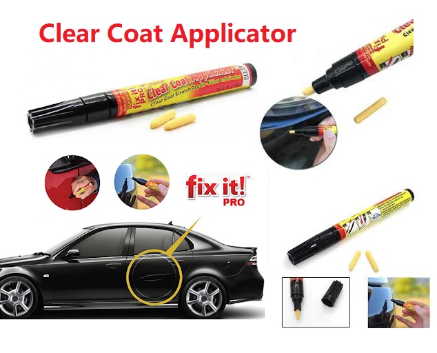 1X Car Vehicle Fix It Pro Scratch Repair Remover Pen Clear Coat Applicator Tool