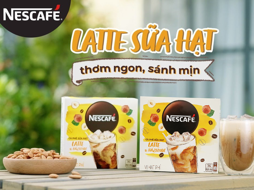 Nescafe Latte vị hạt phỉ (10 gói x 24g) - HSD 16/11/22