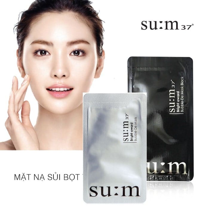 Mặt nạ thải độc sum 37 White Award Bubble-De Mask sample 2ml