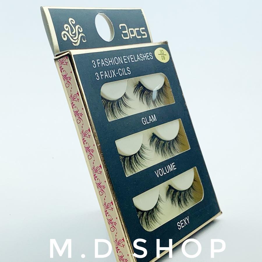 [HCM]Lông Mi Chồn 3D-09 Loại Cao Cấp - Hộp 3 Cặp Mi